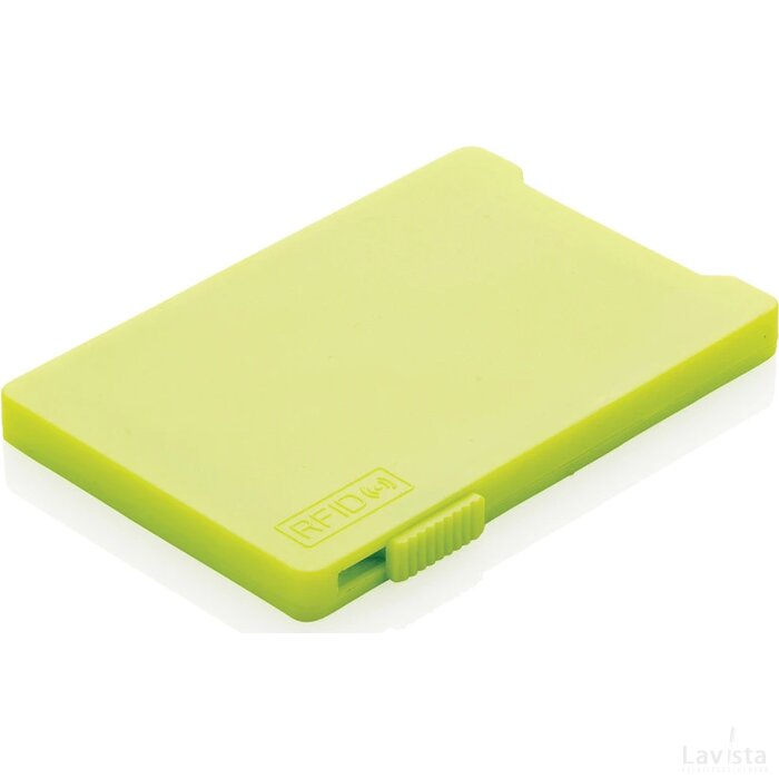 Kaarthouder met RFID anti-skimming limegroen