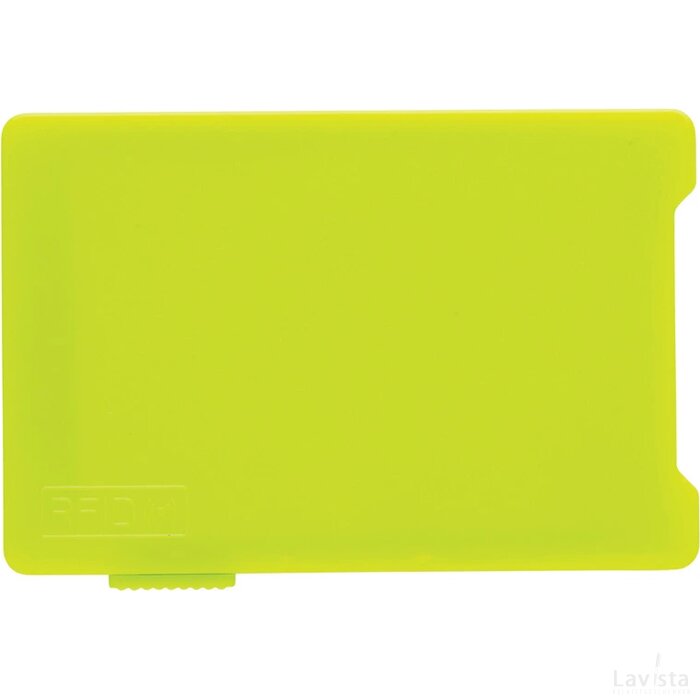 Kaarthouder met RFID anti-skimming limegroen