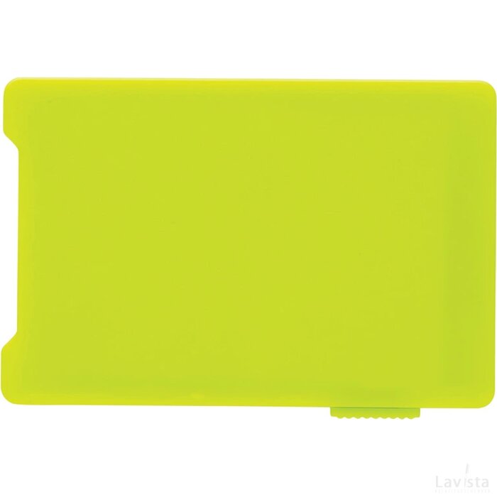 Kaarthouder met RFID anti-skimming limegroen