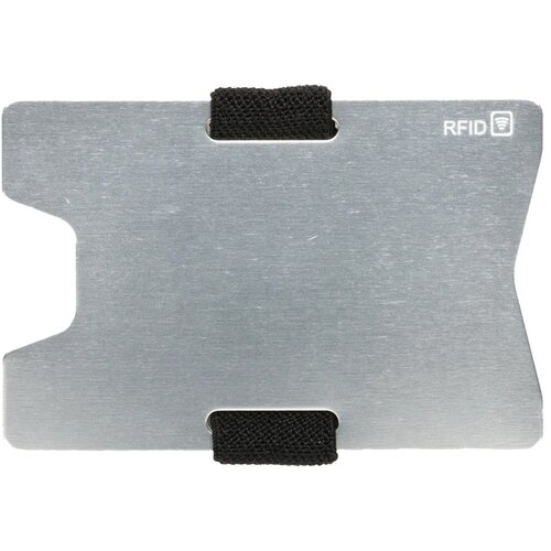 Aluminium RFID anti-skimming creditcard houder zilver, zwart