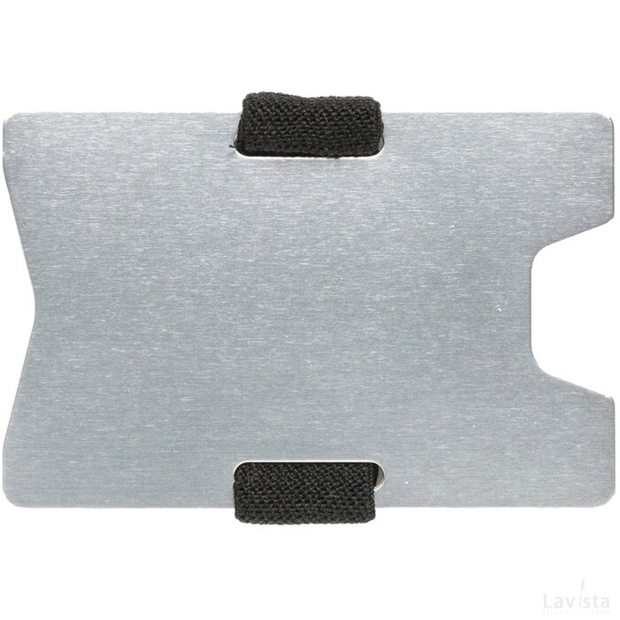 Aluminium RFID anti-skimming creditcard houder zilver, zwart