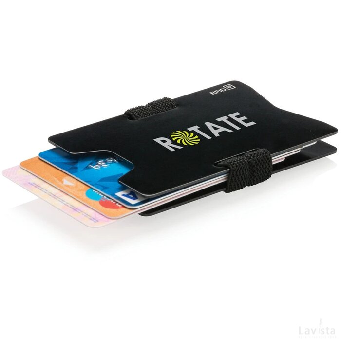 Aluminium RFID anti-skimming creditcard houder zwart, zwart