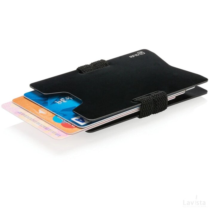 Aluminium RFID anti-skimming creditcard houder zwart, zwart