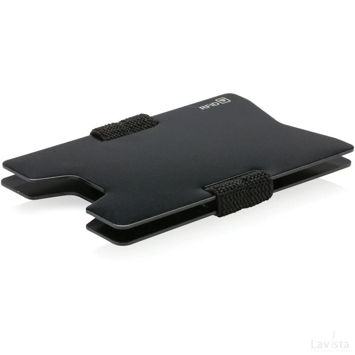 Aluminium RFID anti-skimming creditcard houder zwart, zwart