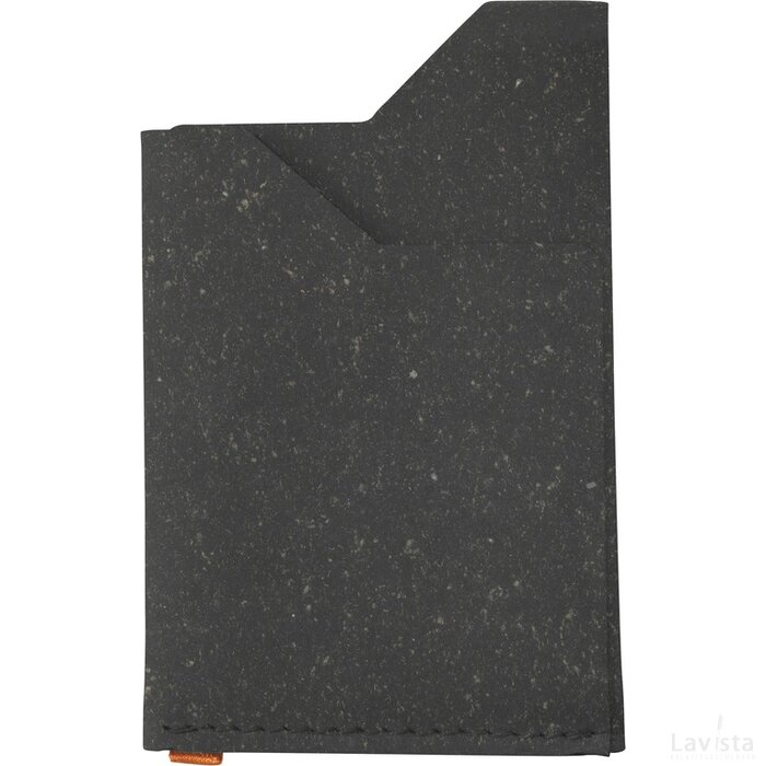 Recycled Leather Cardholder Kaarthouder Zwart