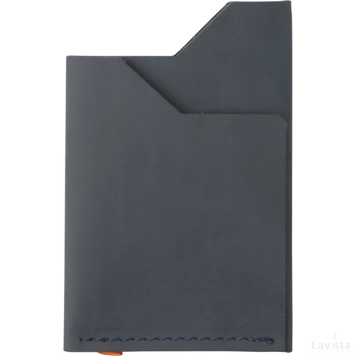 Recycled Leather Cardholder Kaarthouder Donkerblauw