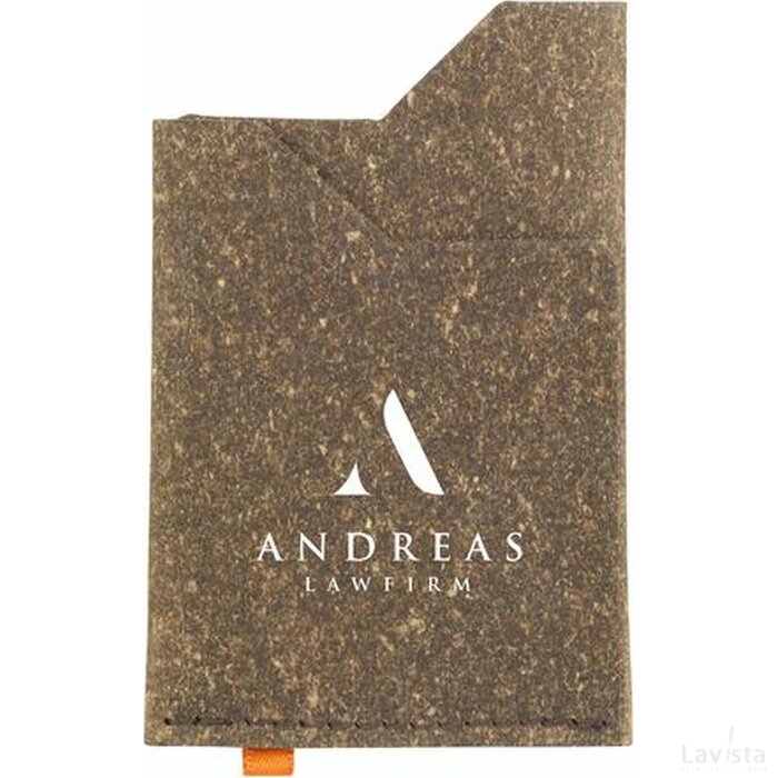 Recycled Leather Cardholder Kaarthouder Bruin