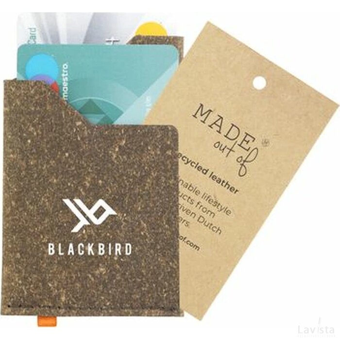 Recycled Leather Cardholder Kaarthouder Bruin