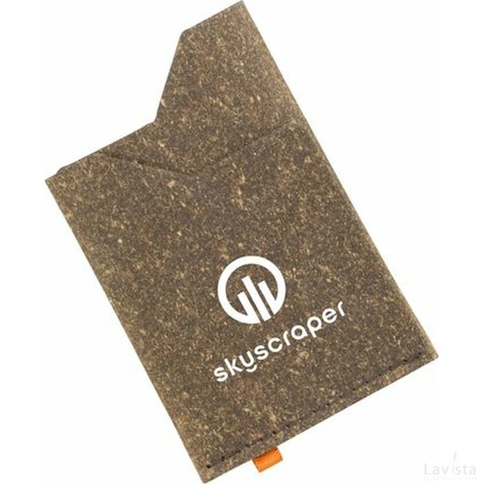 Recycled Leather Cardholder Kaarthouder Bruin