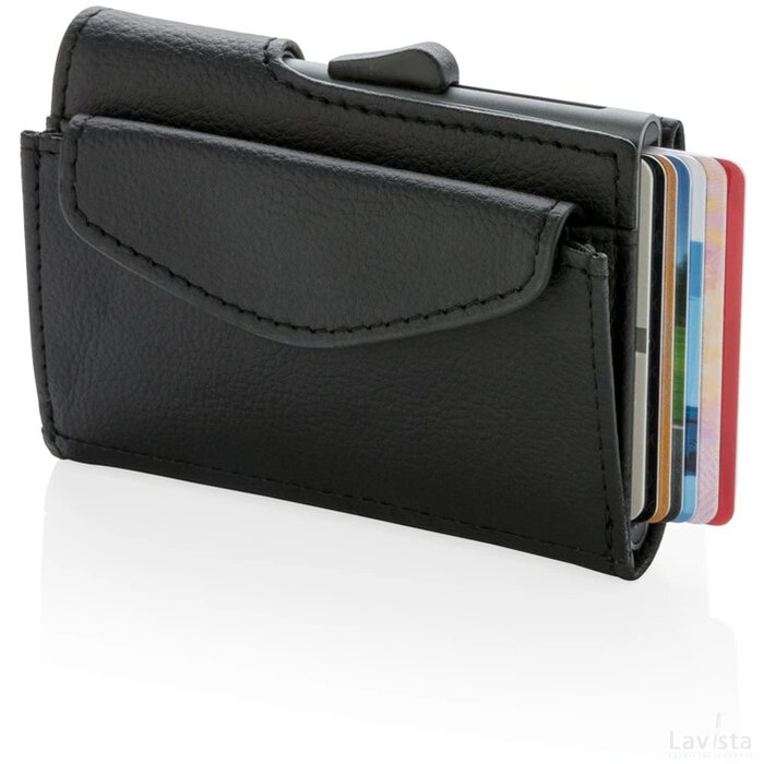 C-Secure RFID kaarthouder & portemonnee met muntvakje zwart