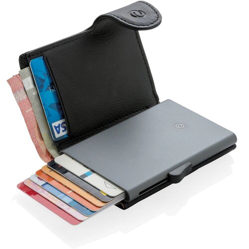 C-Secure RFID kaarthouder & portemonnee met muntvakje zwart