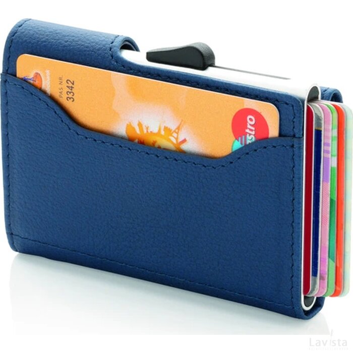 C-Secure aluminium RFID kaarthouder & portemonnee blauw
