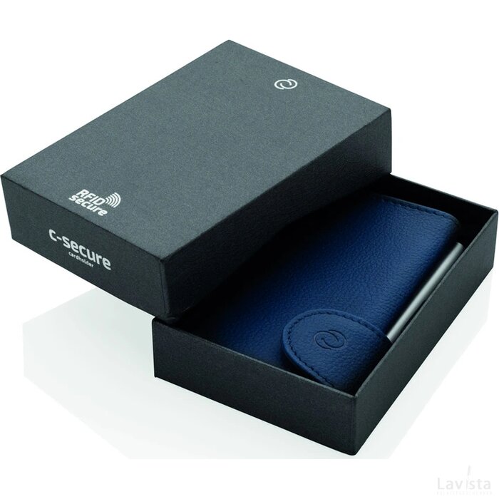 C-Secure aluminium RFID kaarthouder & portemonnee blauw