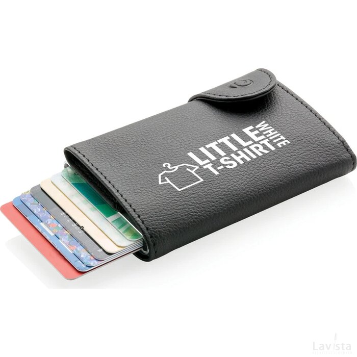 C-Secure aluminium RFID kaarthouder & portemonnee zwart, zilver