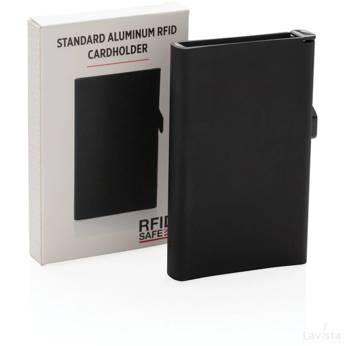 Standaard aluminum RFID kaarthouder zwart