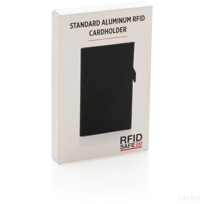 Standaard aluminum RFID kaarthouder zwart
