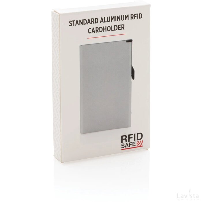 Standaard aluminum RFID kaarthouder zilver
