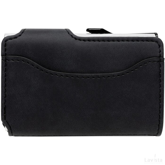 Standaard aluminium RFID kaarthouder met PU portemonnee zwart