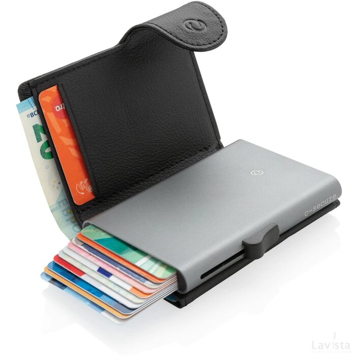 C-Secure XL RFID-kaarthouder & portemonnee zwart