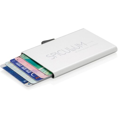 C-Secure aluminium RFID kaarthouder zilver