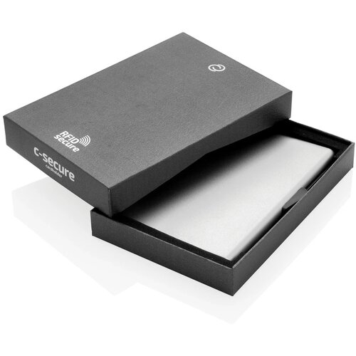 C-Secure aluminium RFID kaarthouder zilver