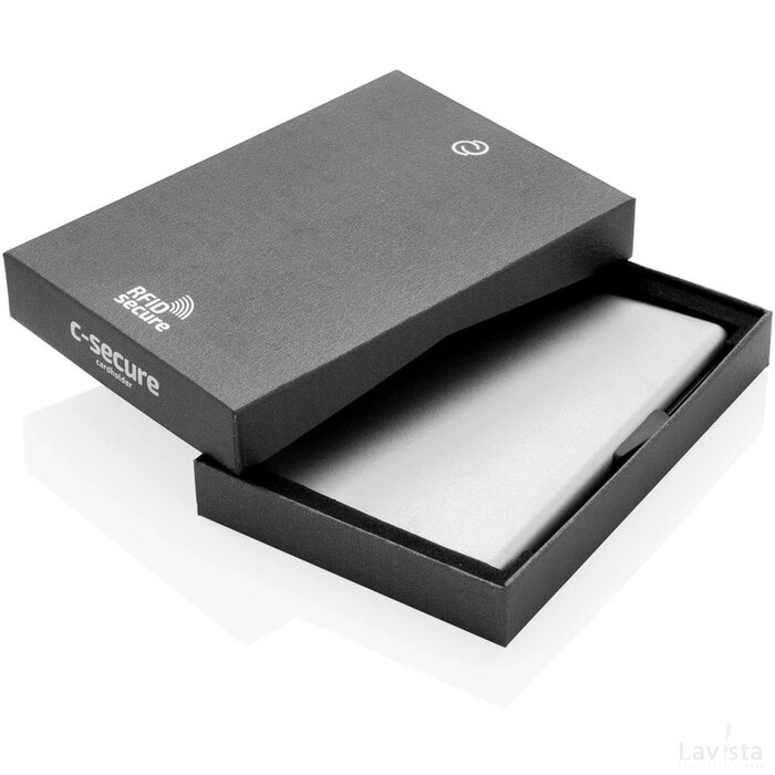 C-Secure aluminium RFID kaarthouder zilver