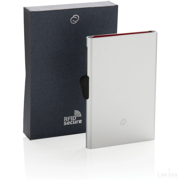 C-Secure aluminium RFID kaarthouder zilver