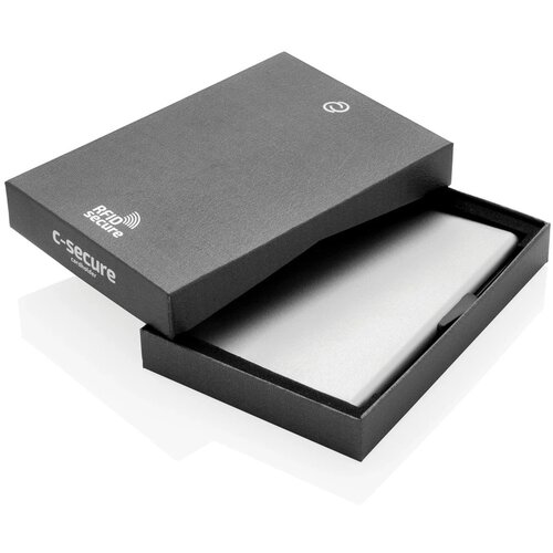 C-Secure aluminium RFID kaarthouder zilver