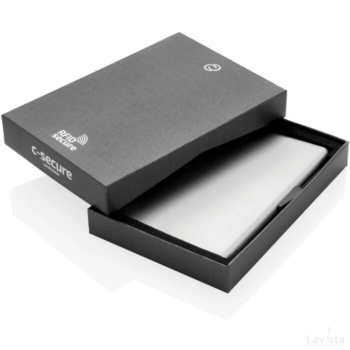 C-Secure aluminium RFID kaarthouder zilver