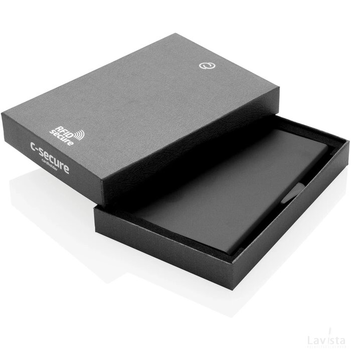 C-Secure aluminium RFID kaarthouder zwart