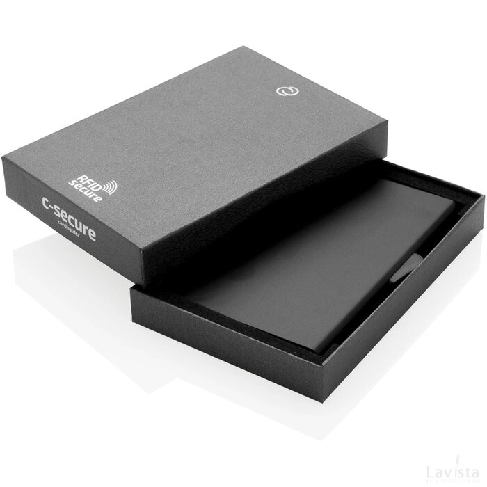 C-Secure aluminium RFID kaarthouder zwart
