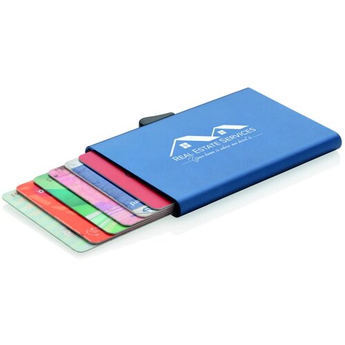 C-Secure aluminium RFID kaarthouder blauw