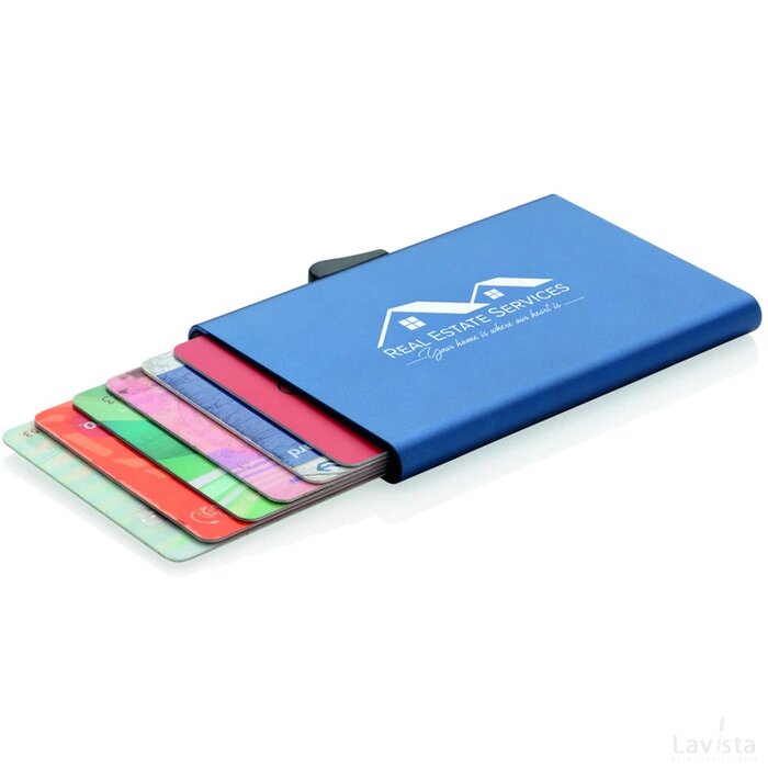 C-Secure aluminium RFID kaarthouder blauw