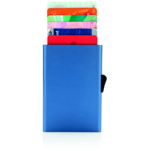C-Secure aluminium RFID kaarthouder blauw