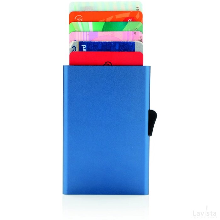 C-Secure aluminium RFID kaarthouder blauw