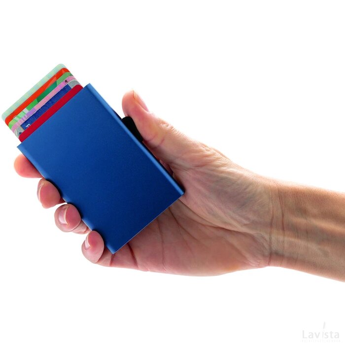 C-Secure aluminium RFID kaarthouder blauw