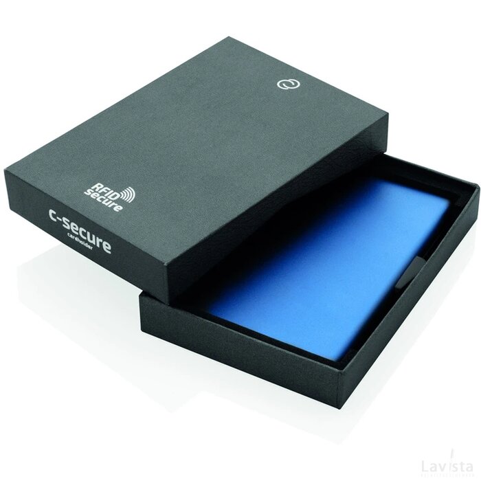 C-Secure aluminium RFID kaarthouder blauw