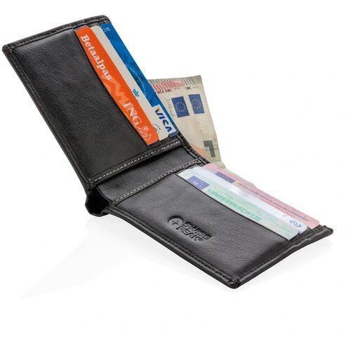 RFID anti-skimming portemonnee zwart, zwart