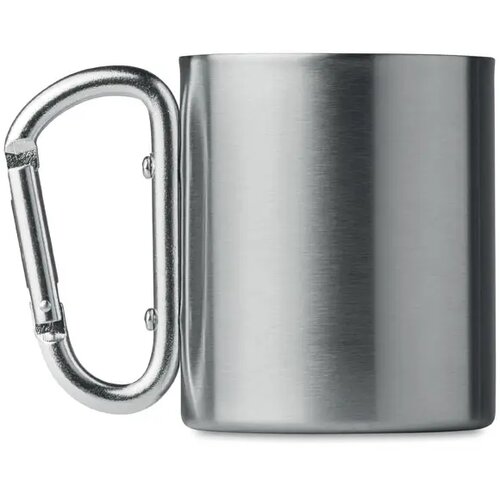 Dubbelwandige mok Trumbo mat zilver 220 ml