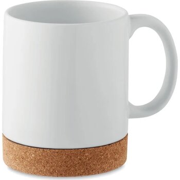 Keramische kurk mok 280 ml Karoo wit Keramische kurk mok 280 ml Karoo wit