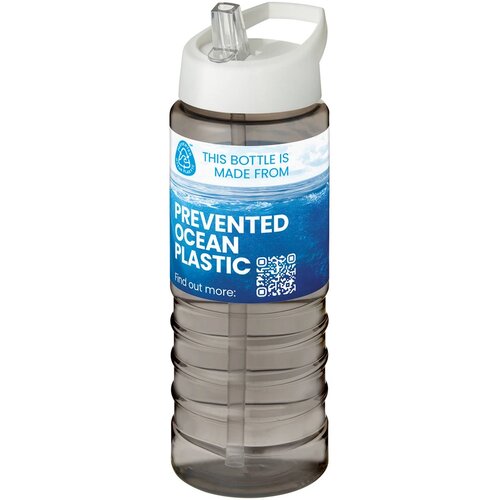 H2O Active® Eco Treble 750 ml drinkfles met tuitdeksel Charcoal/Wit