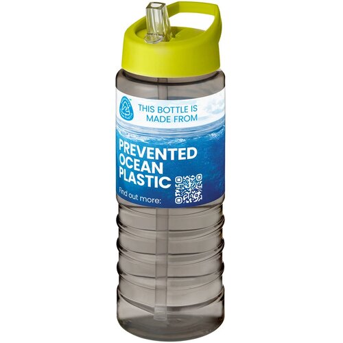 H2O Active® Eco Treble 750 ml drinkfles met tuitdeksel Charcoal/Lime