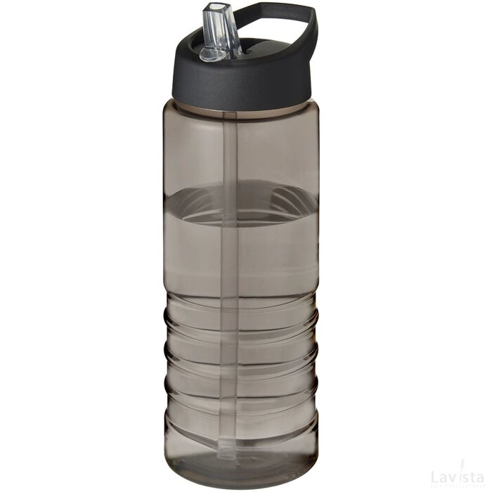 H2O Active® Eco Treble 750 ml drinkfles met tuitdeksel Charcoal/Zwart