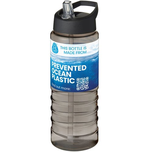H2O Active® Eco Treble 750 ml drinkfles met tuitdeksel Charcoal/Zwart