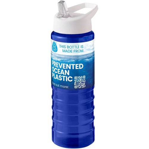 H2O Active® Eco Treble 750 ml drinkfles met tuitdeksel Blauw/Wit