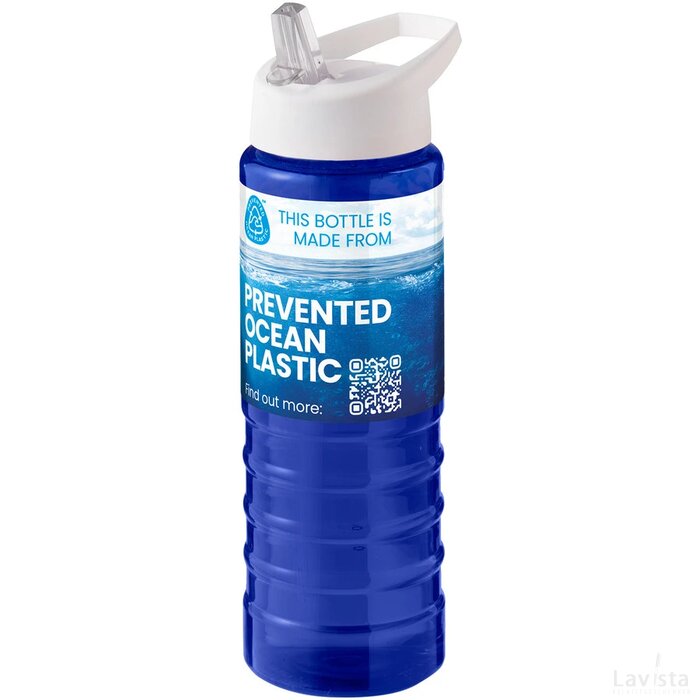 H2O Active® Eco Treble 750 ml drinkfles met tuitdeksel Blauw/Wit
