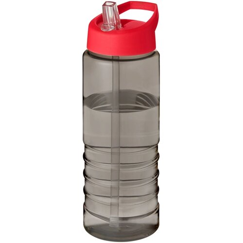 H2O Active® Eco Treble 750 ml drinkfles met tuitdeksel Charcoal/Rood