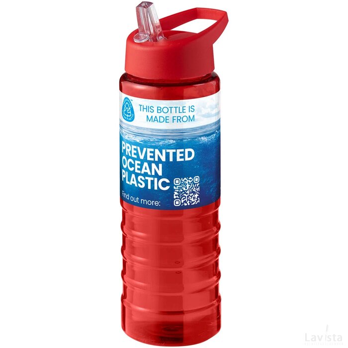 H2O Active® Eco Treble 750 ml drinkfles met tuitdeksel Rood/Rood