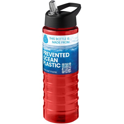 H2O Active® Eco Treble 750 ml drinkfles met tuitdeksel Rood/Zwart