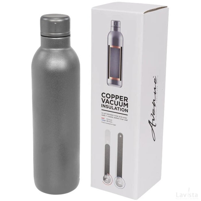 Thor 510 ml koper vacuüm geïsoleerde drinkfles Grijs
